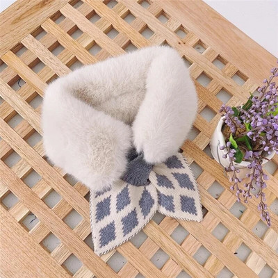 Talvine soe laste sall Pehme plüüsist sallid tüdrukule beebi karusnahast krae paks soe sall õues lastele kaelaräti beebitarvikud