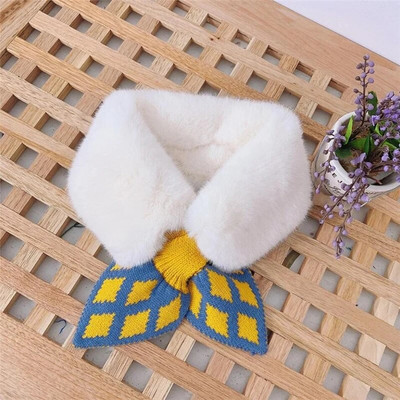 Talvine soe laste sall Pehme plüüsist sallid tüdrukule beebi karusnahast krae paks soe sall õues lastele kaelaräti beebitarvikud