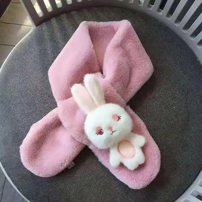 Eșarfă pentru bebeluși cu fructe de iepuraș de desene animate de pluș moale se îngroașă iarna caldă pentru nou-născut gât eșarfe solide pentru copii, fetiță, băiat, eșarfă pentru sugari