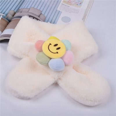 Eșarfă pentru bebeluși cu fructe de iepuraș de desene animate de pluș moale se îngroașă iarna caldă pentru nou-născut gât eșarfe solide pentru copii, fetiță, băiat, eșarfă pentru sugari