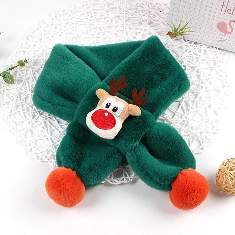 Pehme laste jõulusall koos multifilmi lapse tüdruku salliga beebi paks soe sall õues, talvine kaelarät, plüüsis aksessuaarid