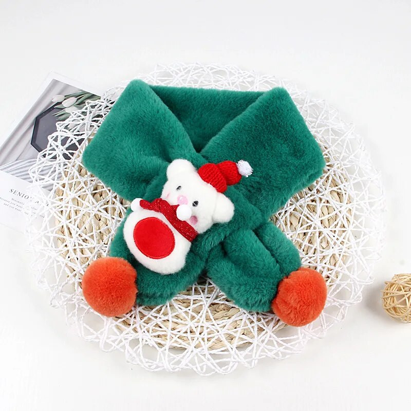 Pehme laste jõulusall koos multifilmi lapse tüdruku salliga beebi paks soe sall õues, talvine kaelarät, plüüsis aksessuaarid