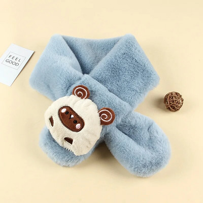 Χειμερινό μωρό κασκόλ Ζεστό παχύ Παιδικό κασκόλ με καρτούν Χαριτωμένο βελούδινο μωρό μωρό μαντίλι Χειμερινό μαντήλι Keep Warm Αξεσουάρ