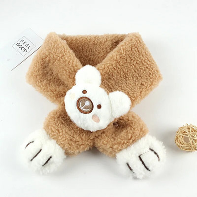 Χειμερινό μωρό κασκόλ Ζεστό παχύ Παιδικό κασκόλ με καρτούν Χαριτωμένο βελούδινο μωρό μωρό μαντίλι Χειμερινό μαντήλι Keep Warm Αξεσουάρ