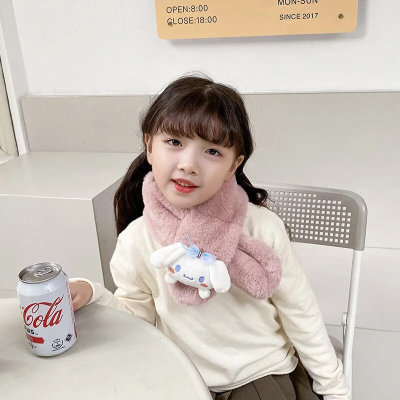 Χειμερινό μωρό κασκόλ Ζεστό παχύ Παιδικό κασκόλ με καρτούν Χαριτωμένο βελούδινο μωρό μωρό μαντίλι Χειμερινό μαντήλι Keep Warm Αξεσουάρ