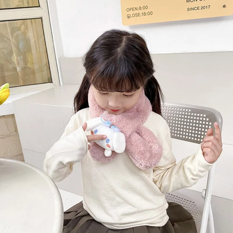 Χειμερινό μωρό κασκόλ Ζεστό παχύ Παιδικό κασκόλ με καρτούν Χαριτωμένο βελούδινο μωρό μωρό μαντίλι Χειμερινό μαντήλι Keep Warm Αξεσουάρ