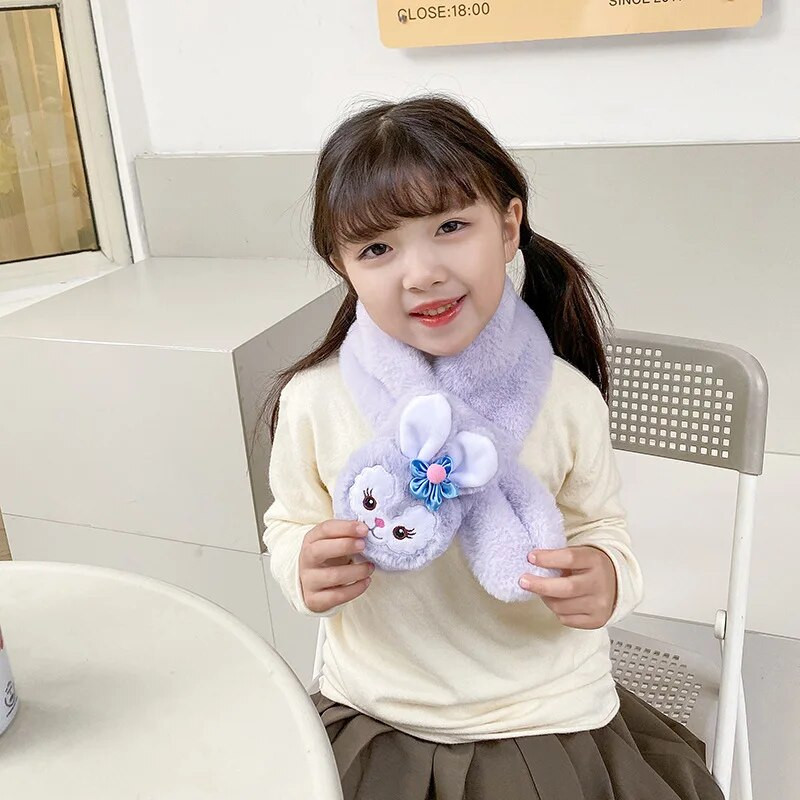 Χειμερινό μωρό κασκόλ Ζεστό παχύ Παιδικό κασκόλ με καρτούν Χαριτωμένο βελούδινο μωρό μωρό μαντίλι Χειμερινό μαντήλι Keep Warm Αξεσουάρ