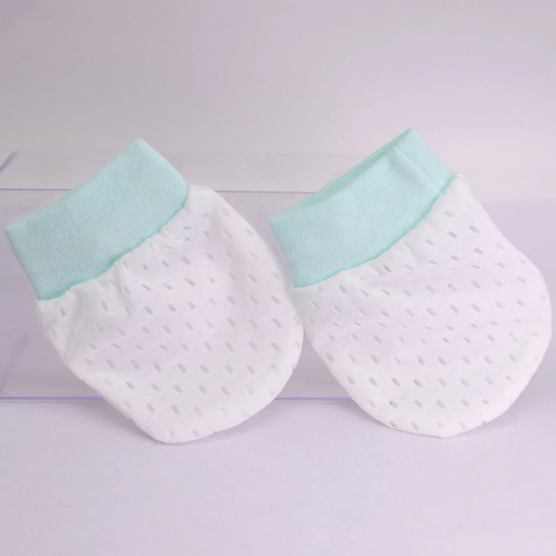 1 pereche de mănuși din bumbac pentru nou-născut Mănuși anti zgârieturi pentru bebeluși Mănuși de protecție pentru nou-născuți pentru 0-6 m băieți fete Детские Перчатки