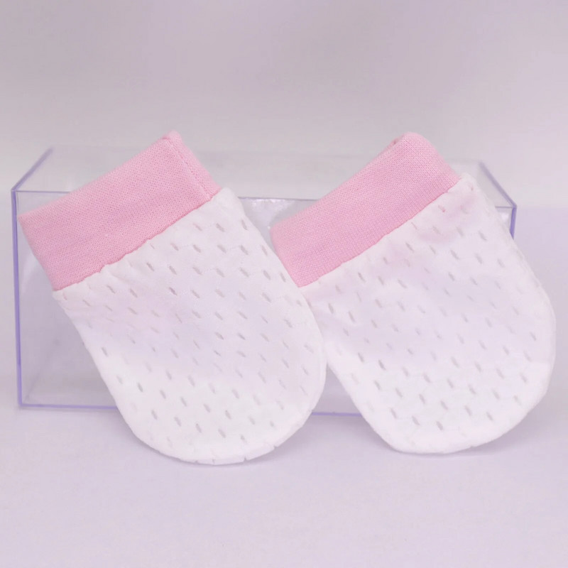 1 pereche de mănuși din bumbac pentru nou-născut Mănuși anti zgârieturi pentru bebeluși Mănuși de protecție pentru nou-născuți pentru 0-6 m băieți fete Детские Перчатки