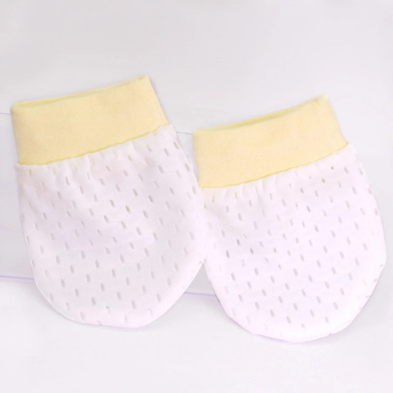 1 pereche de mănuși din bumbac pentru nou-născut Mănuși anti zgârieturi pentru bebeluși Mănuși de protecție pentru nou-născuți pentru 0-6 m băieți fete Детские Перчатки