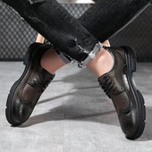 2023 British Casual Pantofi unici Pantofi din piele Pantofi formali Pantofi noi pentru bărbați Pantofi din piele de vacă Pantofi din piele de vacă Bărbați Confortabil
