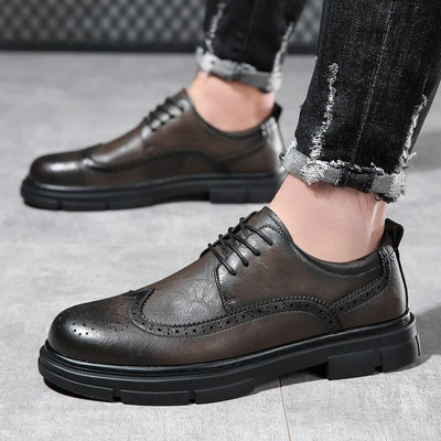 2023 British Casual Pantofi unici Pantofi din piele Pantofi formali Pantofi noi pentru bărbați Pantofi din piele de vacă Pantofi din piele de vacă Bărbați Confortabil
