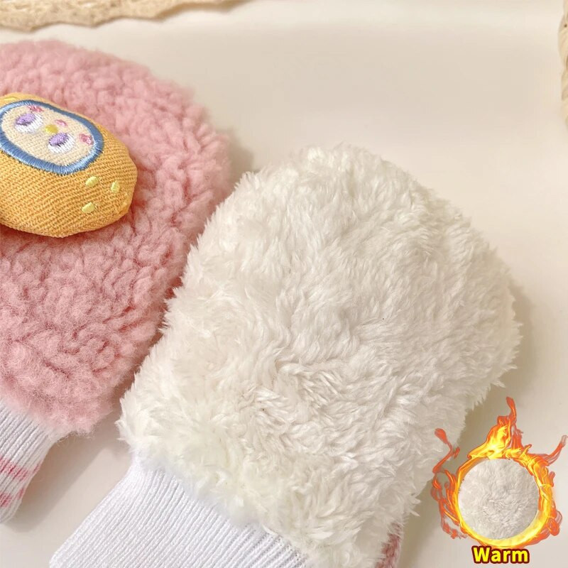 0-10 χρονών Χειμώνας Παιδιά Κορίτσια Μαλακό κάλυμμα με μισό δάχτυλο Ζώα ζεστά γάντια χωρίς δάχτυλα Υπαίθρια ζεστά γάντια παιδικά γάντια