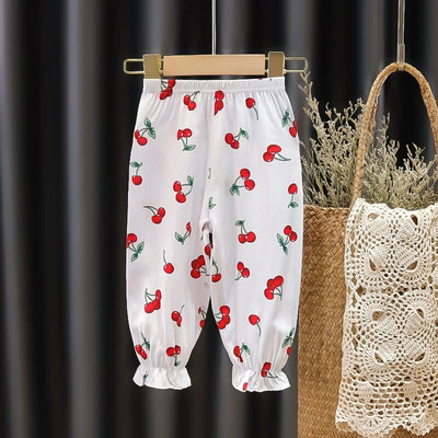 Καλοκαιρινό καθημερινό μωρό παντελόνι χαρέμι για κοριτσάκια Λεπτό δροσερό λουλουδάτο τύπωμα Παιδικό παντελόνι Bloomers Loose παιδικό παντελόνι κατά των κουνουπιών