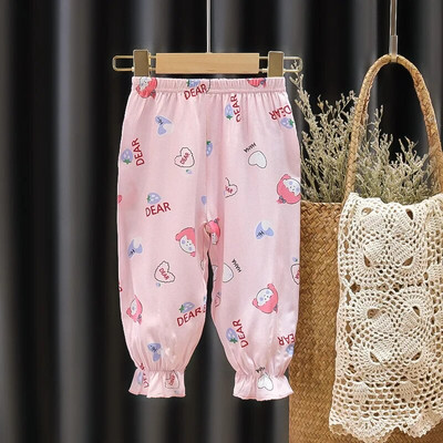 Καλοκαιρινό καθημερινό μωρό παντελόνι χαρέμι για κοριτσάκια Λεπτό δροσερό λουλουδάτο τύπωμα Παιδικό παντελόνι Bloomers Loose παιδικό παντελόνι κατά των κουνουπιών