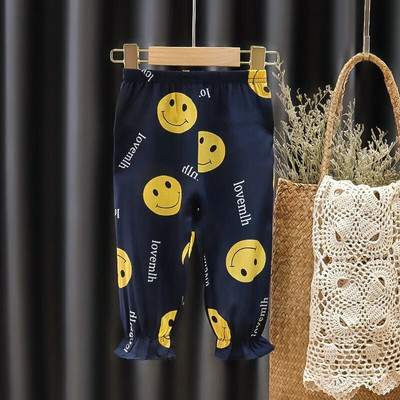 Καλοκαιρινό καθημερινό μωρό παντελόνι χαρέμι για κοριτσάκια Λεπτό δροσερό λουλουδάτο τύπωμα Παιδικό παντελόνι Bloomers Loose παιδικό παντελόνι κατά των κουνουπιών