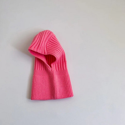 Νέο χειμωνιάτικο μωρό πλεκτό κασκόλ με κουκούλα Ζεστό Μονόχρωμο Φουλάρι Μονόχρωμο Φουλάρι Παιδιά Αγόρια Κορίτσια Γιακάς Λαιμού Keep Warm Αξεσουάρ