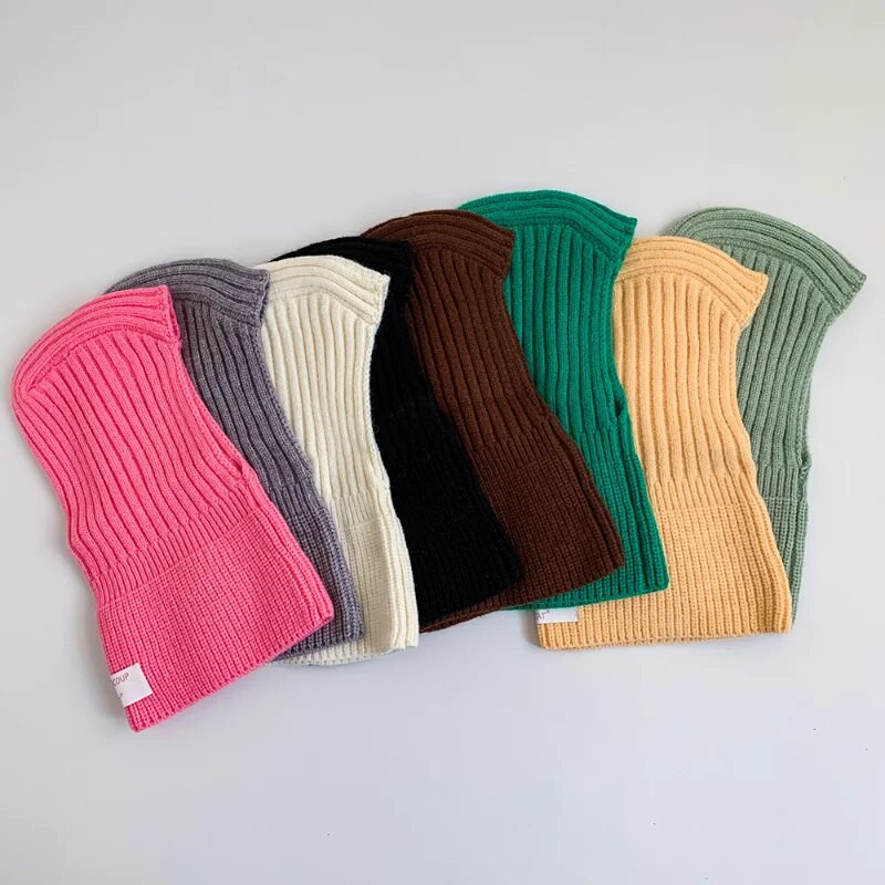 Νέο χειμωνιάτικο μωρό πλεκτό κασκόλ με κουκούλα Ζεστό Μονόχρωμο Φουλάρι Μονόχρωμο Φουλάρι Παιδιά Αγόρια Κορίτσια Γιακάς Λαιμού Keep Warm Αξεσουάρ
