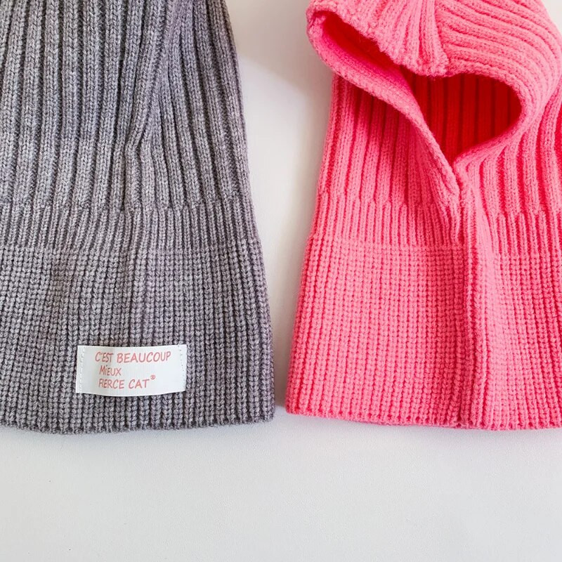Νέο χειμωνιάτικο μωρό πλεκτό κασκόλ με κουκούλα Ζεστό Μονόχρωμο Φουλάρι Μονόχρωμο Φουλάρι Παιδιά Αγόρια Κορίτσια Γιακάς Λαιμού Keep Warm Αξεσουάρ