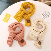 Μονόχρωμο πλεκτό μωρό μαντήλι Χειμερινό μαλακό ζεστό νεογέννητο παιδικό μαντήλι για μωρό κοριτσάκι παιδικό μαντήλι