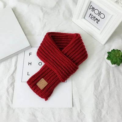 Μονόχρωμο πλεκτό μωρό μαντήλι Χειμερινό μαλακό ζεστό νεογέννητο παιδικό μαντήλι για μωρό κοριτσάκι παιδικό μαντήλι