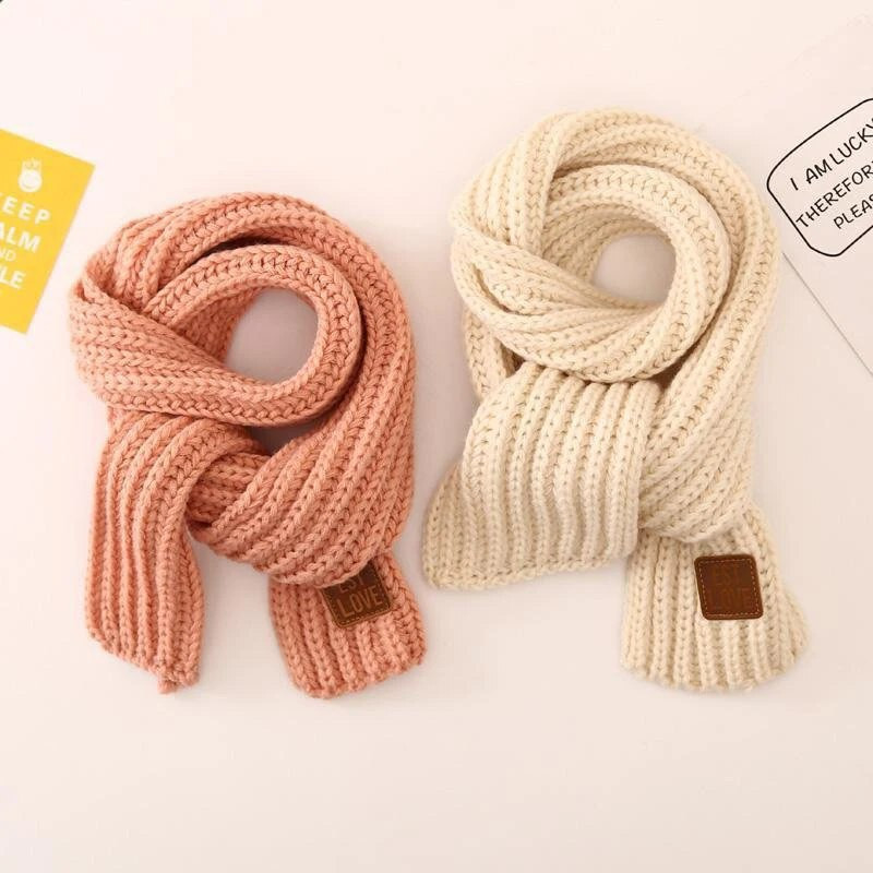 Μονόχρωμο πλεκτό μωρό μαντήλι Χειμερινό μαλακό ζεστό νεογέννητο παιδικό μαντήλι για μωρό κοριτσάκι παιδικό μαντήλι