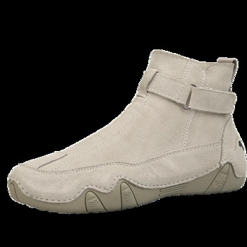 Мъжки ботуши със страничен цип 2023 Нови обувки за мъже Ежедневни високи мъжки ботуши Горещи продавани плоски къси ботуши Zapatos Para Hombres