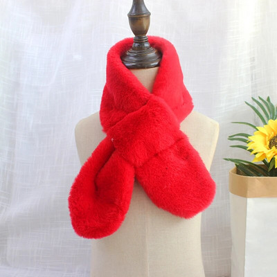 Lapsed Talvine Pehme Soe Sall Kunstküüliku karusnahast Ristkrae Sallid Lapsed Beebi Tüdruk Poiss Mood Sall Kael Soojem Kaelarätik