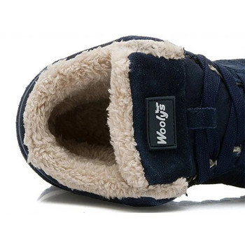 Мъжки ботуши Мъжки зимни обувки Модни ботуши за сняг Обувки Големи размери Зимни маратонки Глезени Мъжки обувки Зимни ботуши Черни сини обувки