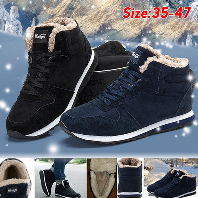 Vīriešu zābaki Vīriešu ziemas apavi Modes sniega zābaki kurpes Liela izmēra ziemas kedas potīte Vīriešu apavi ziemas zābaki melni zili apavi