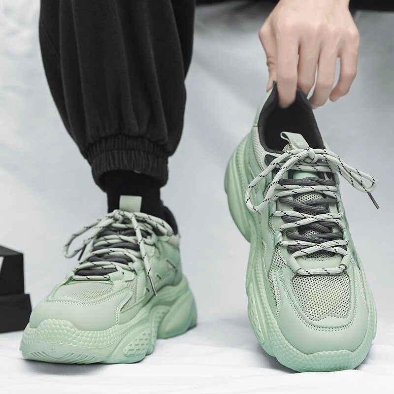 Pantofi cu șireturi Pantofi pentru bărbați, primăvară și toamnă, fund gros, gură mică, pantofi sport pentru bărbați, PU, vârf rotund, pantofi vulcanizați pentru bărbați