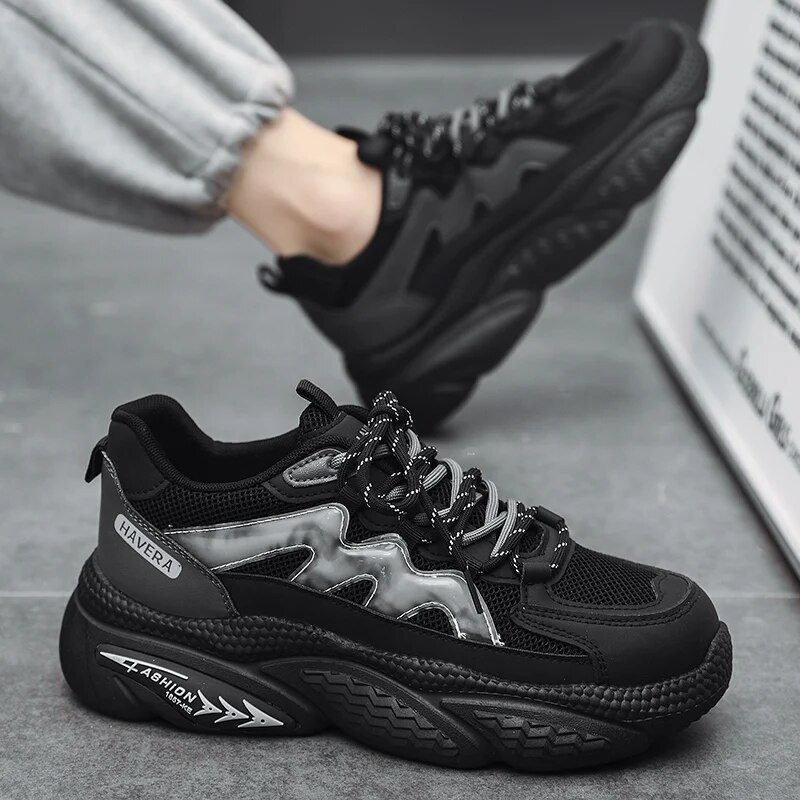 Pantofi cu șireturi Pantofi pentru bărbați, primăvară și toamnă, fund gros, gură mică, pantofi sport pentru bărbați, PU, vârf rotund, pantofi vulcanizați pentru bărbați