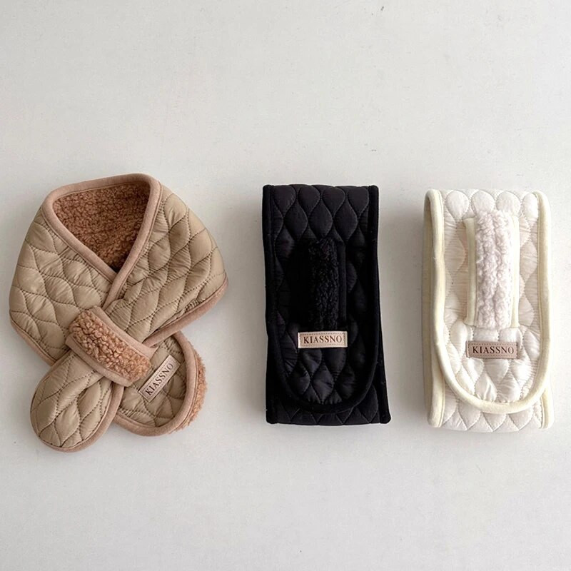 Νέα επώνυμη μαντήλι για παιδιά Βρεφικά ζεστά καραμέλες σε χρώμα για κορίτσια Χειμερινό κασκόλ για παιδιά Μαλακό μαλλί γιακά μωρό Υγρό νεογέννητο μαντήλι