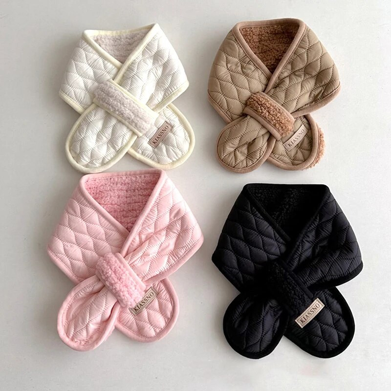 Νέα επώνυμη μαντήλι για παιδιά Βρεφικά ζεστά καραμέλες σε χρώμα για κορίτσια Χειμερινό κασκόλ για παιδιά Μαλακό μαλλί γιακά μωρό Υγρό νεογέννητο μαντήλι