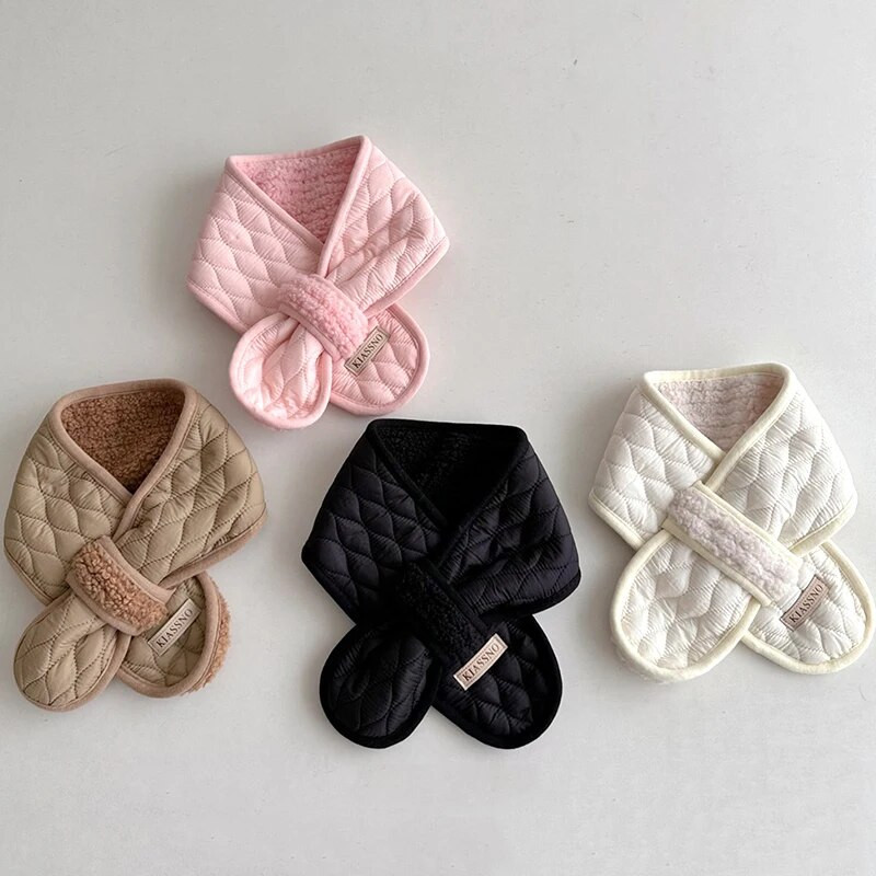 Νέα επώνυμη μαντήλι για παιδιά Βρεφικά ζεστά καραμέλες σε χρώμα για κορίτσια Χειμερινό κασκόλ για παιδιά Μαλακό μαλλί γιακά μωρό Υγρό νεογέννητο μαντήλι