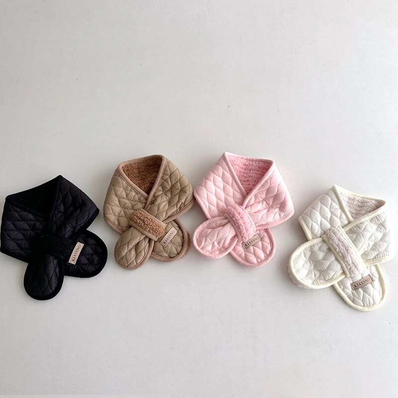 Νέα επώνυμη μαντήλι για παιδιά Βρεφικά ζεστά καραμέλες σε χρώμα για κορίτσια Χειμερινό κασκόλ για παιδιά Μαλακό μαλλί γιακά μωρό Υγρό νεογέννητο μαντήλι