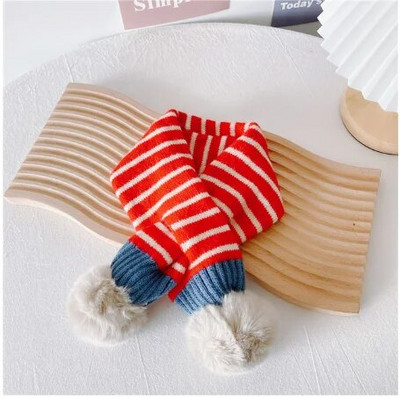 Νέα άφιξη 2023 Παιδικά Αγόρια Κοριτσίστικα Κασκόλ Χειμώνας Ζεστή Μόδα Συνονθύλευμα Καρό Πλεκτό Μακρύ Κασκόλ Παιδικά Κασκόλ 2-15 ετών