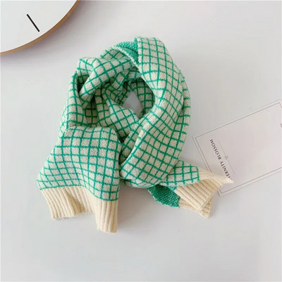 Νέα άφιξη 2023 Παιδικά Αγόρια Κοριτσίστικα Κασκόλ Χειμώνας Ζεστή Μόδα Συνονθύλευμα Καρό Πλεκτό Μακρύ Κασκόλ Παιδικά Κασκόλ 2-15 ετών