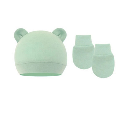 Νεογέννητο καπέλο φωτογραφίας με σετ γάντι Χαριτωμένο βαμβακερό μωρό μωρό μαντίλι Ζεστό γάντια φασολιών Newborn καπέλο αξεσουάρ Δώρο Dropship