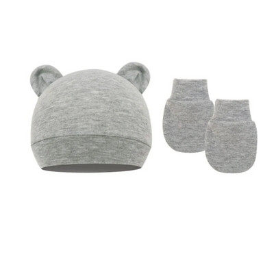 Νεογέννητο καπέλο φωτογραφίας με σετ γάντι Χαριτωμένο βαμβακερό μωρό μωρό μαντίλι Ζεστό γάντια φασολιών Newborn καπέλο αξεσουάρ Δώρο Dropship