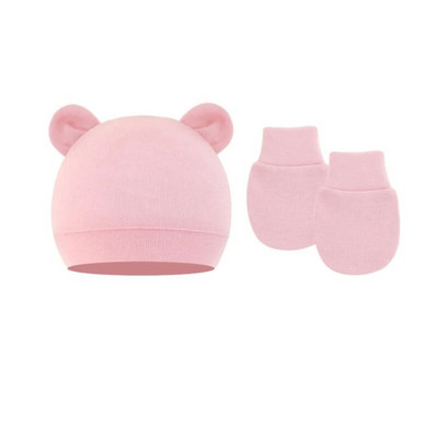 Νεογέννητο καπέλο φωτογραφίας με σετ γάντι Χαριτωμένο βαμβακερό μωρό μωρό μαντίλι Ζεστό γάντια φασολιών Newborn καπέλο αξεσουάρ Δώρο Dropship