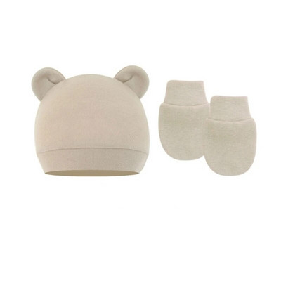 Νεογέννητο καπέλο φωτογραφίας με σετ γάντι Χαριτωμένο βαμβακερό μωρό μωρό μαντίλι Ζεστό γάντια φασολιών Newborn καπέλο αξεσουάρ Δώρο Dropship