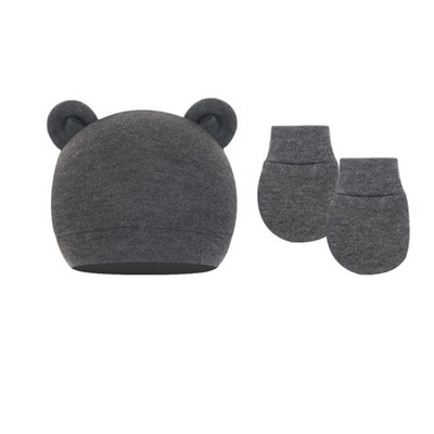 Νεογέννητο καπέλο φωτογραφίας με σετ γάντι Χαριτωμένο βαμβακερό μωρό μωρό μαντίλι Ζεστό γάντια φασολιών Newborn καπέλο αξεσουάρ Δώρο Dropship