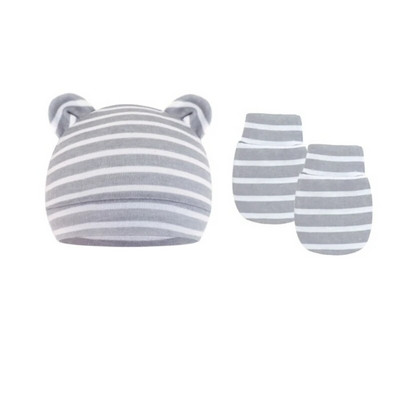 Νεογέννητο καπέλο φωτογραφίας με σετ γάντι Χαριτωμένο βαμβακερό μωρό μωρό μαντίλι Ζεστό γάντια φασολιών Newborn καπέλο αξεσουάρ Δώρο Dropship