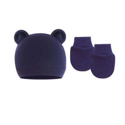 Νεογέννητο καπέλο φωτογραφίας με σετ γάντι Χαριτωμένο βαμβακερό μωρό μωρό μαντίλι Ζεστό γάντια φασολιών Newborn καπέλο αξεσουάρ Δώρο Dropship