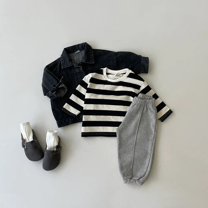 Korea Lastele Spordipüksid Lapsed Poistele Tüdrukutele Püksid Väikelastele Tõmbatavad püksid Vaba vabaaja spordipüksid Oversize Jogger püksid