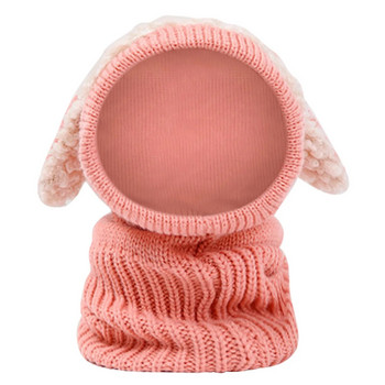 Πλεκτό καπέλο Ζεστό μάλλινο για αγόρια Καπέλα Coif για κορίτσια Μωρό Κασκόλ Χειμωνιάτικα Καπέλα Κουκούλα Παιδικό Καπέλο για μικρά κορίτσια Γάντια και καπέλα