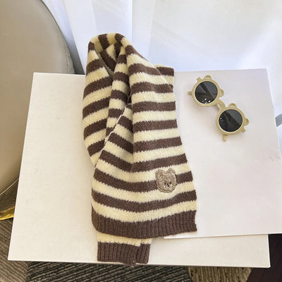 Eșarfă pentru copii, toamnă iarnă, moda coreeană, tricotat pentru copii, baveră, lână, tricotat, eșarfe, îngroșați, caldă, pentru copii mici, fată, băiat