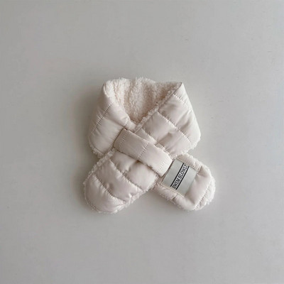 Eșarfă de blană scurtă pentru copii, pentru băieți, fete, toamnă, iarnă, caldă, moale, fleece, bumbac, căptușită, eșarfe de pluș, drăguț pentru copii, batic încrucișat