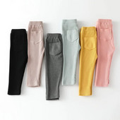 Noua sosire 0-4T Bebeluși Leggings Bumbac Pantaloni Mari Primăvară Toamnă Copii Fete Pantaloni Moda Pantaloni Lungi Solid Copii Tigaie